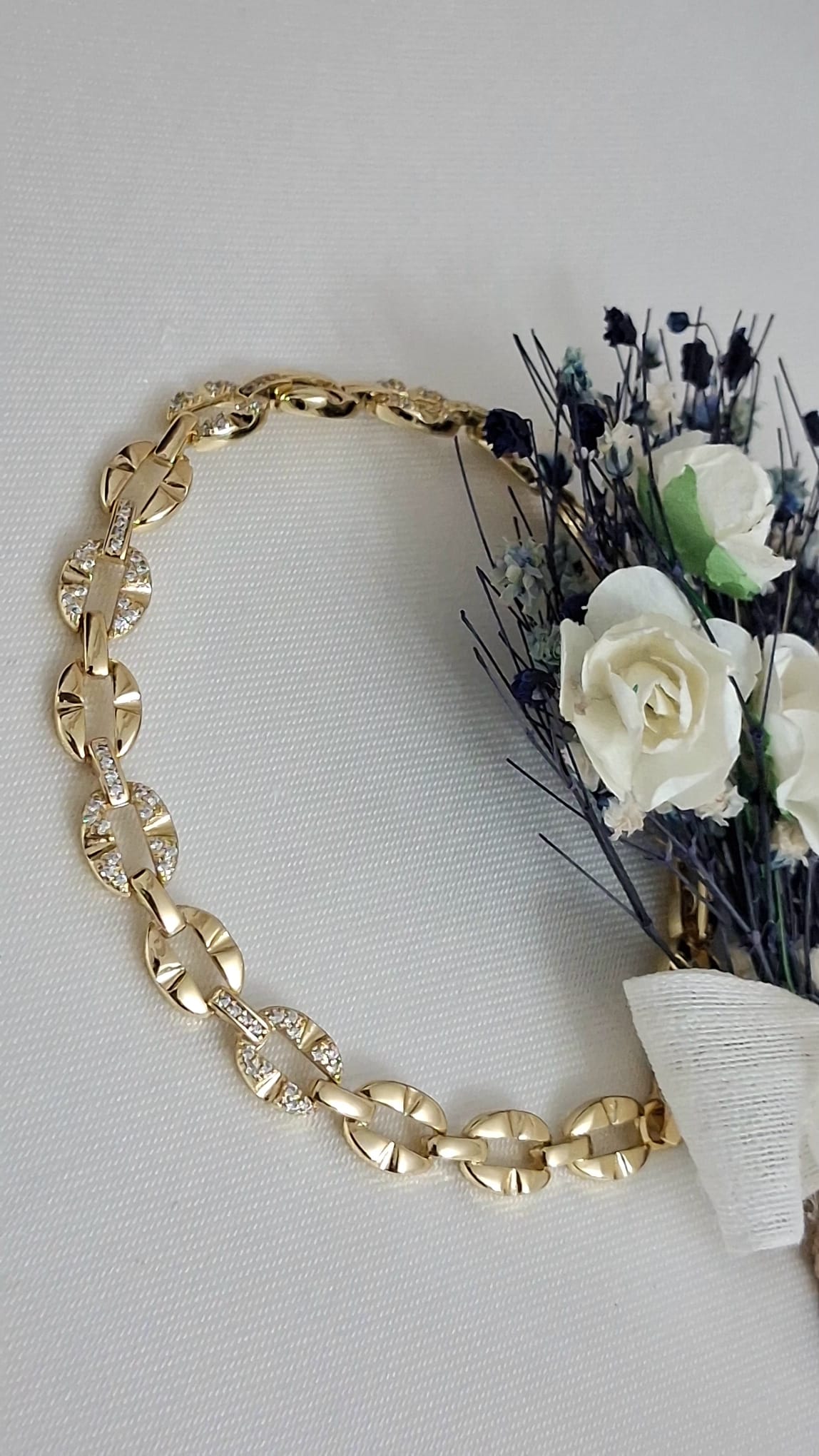 XUPING Bileklik - Oval Halkalı ve Zirkon Taşlı